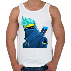 PRINTFASHION Vector Fortnite Ninja  - Férfi atléta - Fehér