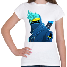 PRINTFASHION Vector Fortnite Ninja  - Női póló - Fehér női póló