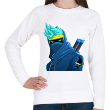 PRINTFASHION Vector Fortnite Ninja  - Női pulóver - Fehér női pulóver, kardigán