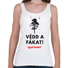 PRINTFASHION Védd a fákat - Női atléta - Fehér