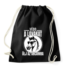 PRINTFASHION Védd a lovakat! - Sportzsák, Tornazsák - Fekete tornazsák