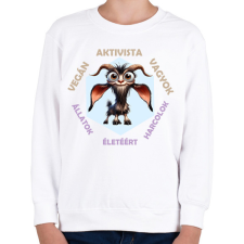 PRINTFASHION Vegán aktivista - Gyerek pulóver - Fehér gyerek pulóver, kardigán