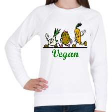 PRINTFASHION Vegán - gyökérzöldségek - Női pulóver - Fehér női pulóver, kardigán