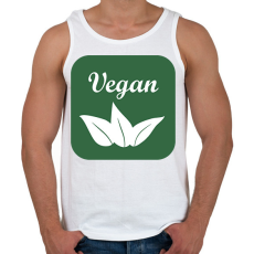 PRINTFASHION Vegán logó - Férfi atléta - Fehér