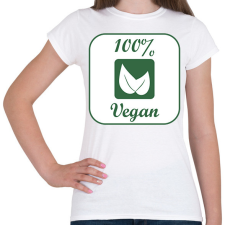 PRINTFASHION Vegán logó - Női póló - Fehér női póló