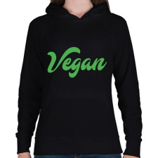 PRINTFASHION vegan - Női kapucnis pulóver - Fekete női pulóver, kardigán