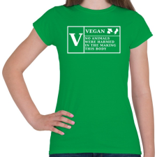 PRINTFASHION VEGAN - Női póló - Zöld női póló