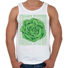 PRINTFASHION Vegan Power - Férfi atléta - Fehér