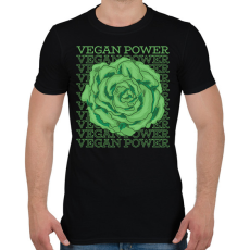 PRINTFASHION Vegan Power - Férfi póló - Fekete