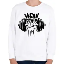 PRINTFASHION Vegan Power - Gyerek pulóver - Fehér gyerek pulóver, kardigán