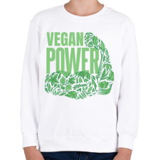 PRINTFASHION Vegan power - Gyerek pulóver - Fehér gyerek pulóver, kardigán