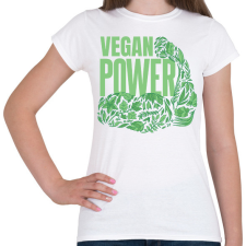 PRINTFASHION Vegan power - Női póló - Fehér női póló