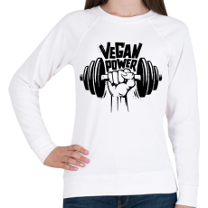 PRINTFASHION Vegan Power - Női pulóver - Fehér