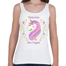 PRINTFASHION Vegán unikornis - Női atléta - Fehér