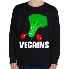 PRINTFASHION Vegans - Gyerek pulóver - Fekete