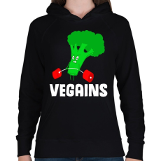 PRINTFASHION Vegans - Női kapucnis pulóver - Fekete