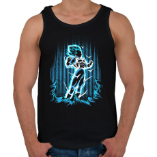 PRINTFASHION vegeta - Férfi atléta - Fekete