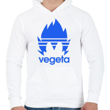PRINTFASHION Vegeta - Férfi kapucnis pulóver - Fehér férfi pulóver, kardigán