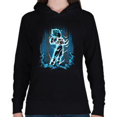 PRINTFASHION vegeta - Női kapucnis pulóver - Fekete