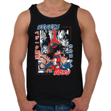 PRINTFASHION Vegeta vs goku - Férfi atléta - Fekete női trikó