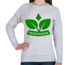 PRINTFASHION Vegetarian - Női pulóver - Sport szürke női pulóver, kardigán