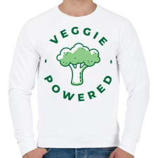 PRINTFASHION Vegetáriánus erő - Férfi pulóver - Fehér férfi pulóver, kardigán