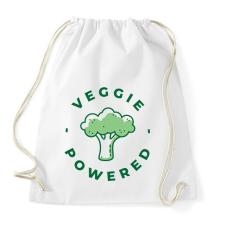 PRINTFASHION Vegetáriánus erő - Sportzsák, Tornazsák - Fehér tornazsák