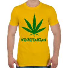 PRINTFASHION Vegetáriánus - Férfi póló - Sárga férfi póló