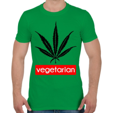 PRINTFASHION Vegetáriánusoknak - Férfi póló - Zöld férfi póló