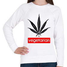 PRINTFASHION Vegetáriánusoknak - Női pulóver - Fehér női pulóver, kardigán