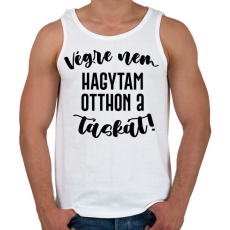 PRINTFASHION Végre nem hagytam otthon a táskát! - Férfi atléta - Fehér