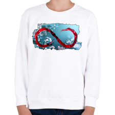 PRINTFASHION Végtelen. - Gyerek pulóver - Fehér gyerek pulóver, kardigán