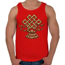 PRINTFASHION végtelen lótusz - Férfi atléta - Piros atléta, trikó