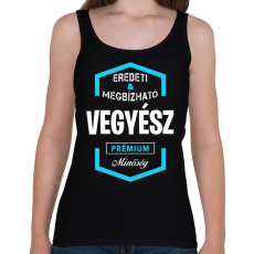 PRINTFASHION Vegyész prémium minőség - Női atléta - Fekete