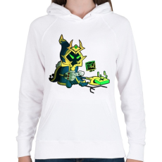 PRINTFASHION Veigar - Női kapucnis pulóver - Fehér