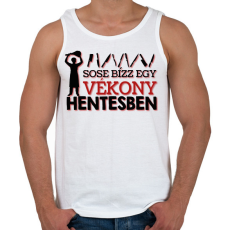 PRINTFASHION Vékony hentes - Férfi atléta - Fehér