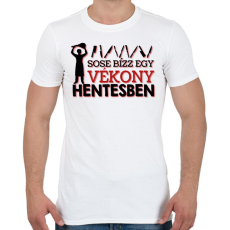 PRINTFASHION Vékony hentes - Férfi póló - Fehér