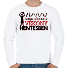 PRINTFASHION Vékony hentes - Férfi pulóver - Fehér