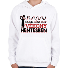 PRINTFASHION Vékony hentes - Gyerek kapucnis pulóver - Fehér