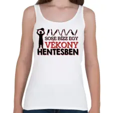 PRINTFASHION Vékony hentes - Női atléta - Fehér női trikó