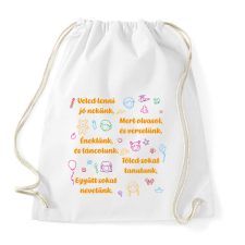 PRINTFASHION Veled lenni jó nekünk - Sportzsák, Tornazsák - Fehér tornazsák