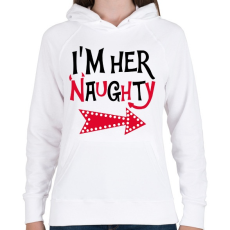 PRINTFASHION Velem van - Női kapucnis pulóver - Fehér