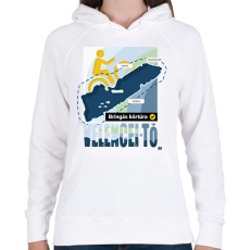 PRINTFASHION Velencei-tó körbetekerés pipa - Női kapucnis pulóver - Fehér