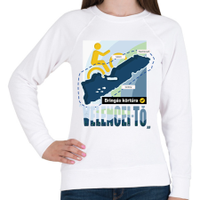 PRINTFASHION Velencei-tó körbetekerés pipa - Női pulóver - Fehér női pulóver, kardigán