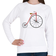 PRINTFASHION Velocipéd - Női pulóver - Fehér