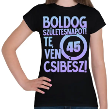 PRINTFASHION vén csibész születésnap-egyedi számmal - Női póló - Fekete női póló