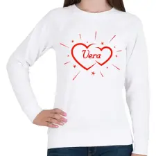 PRINTFASHION Vera - Női pulóver - Fehér női pulóver, kardigán