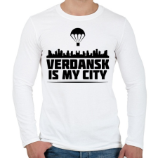 PRINTFASHION Verdansk - Férfi hosszú ujjú póló - Fehér férfi póló