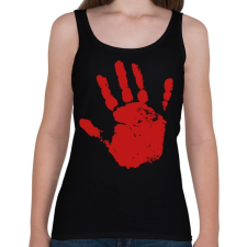 PRINTFASHION Véres kéz - Női atléta - Fekete női trikó