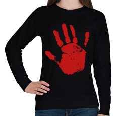 PRINTFASHION Véres kéz - Női pulóver - Fekete